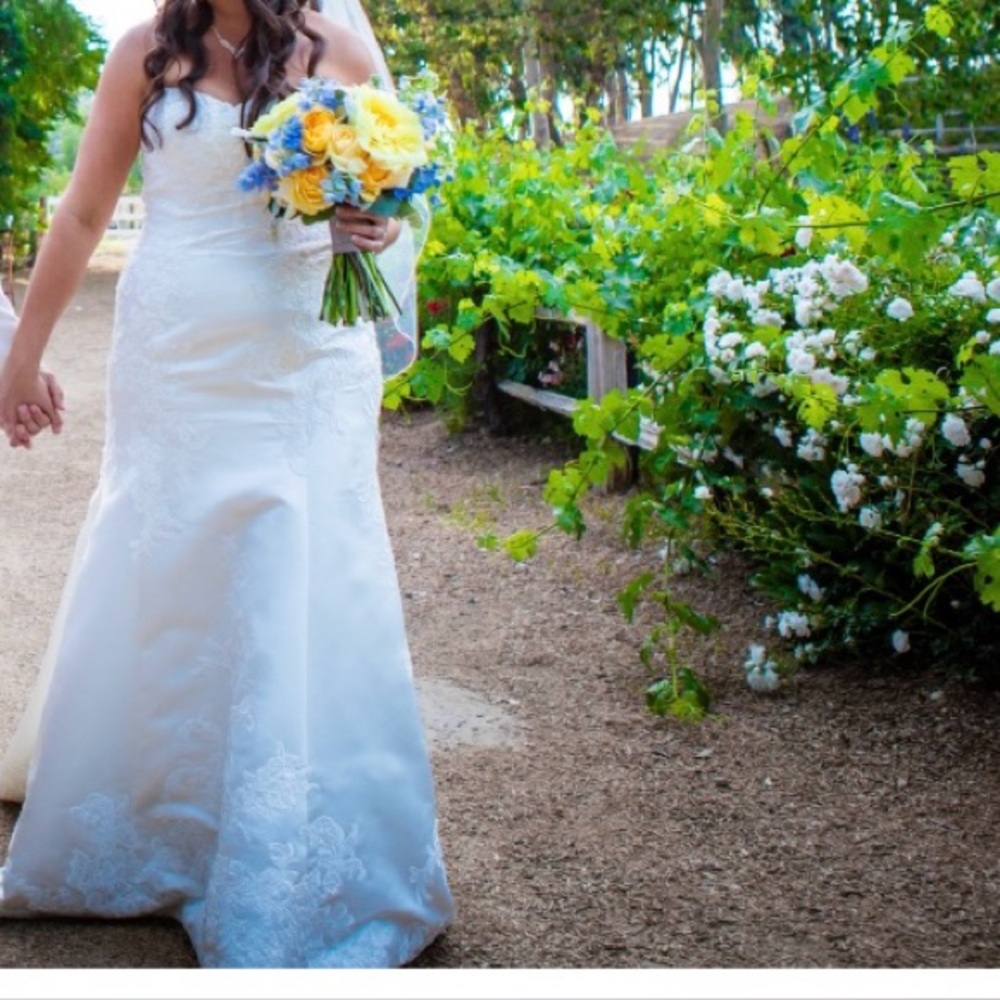 Elegant Champagne Wedding Dress